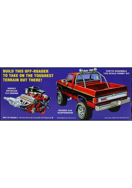 847 1/25 Ölçek, 1984 Gmc Pickup (White) Kamyonet, Plastik Model Kiti modelleri