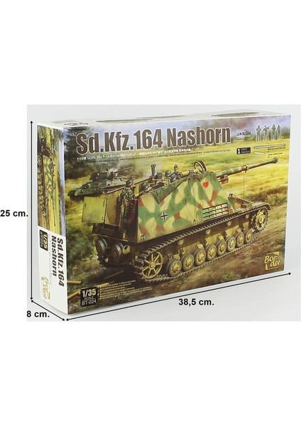 Border BT-024 1/35 Ölçek, SD.KFZ.164 Nashorn, Erken Dönem Tankı, 4 Figürlü, Plastik Model Kiti indirimleri