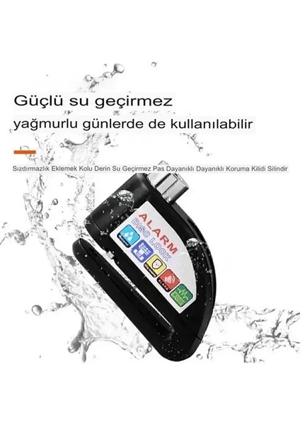 Alarmlı Disk Kilidi Motorsiklet Scooter Bisiklet Sesli Alarm 110 Desibel Yüksek Ses - Lisinya fiyatları