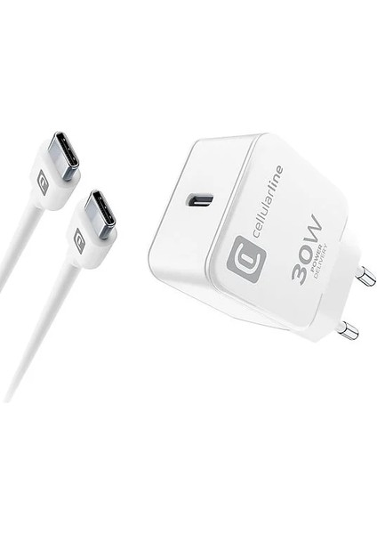 Cellularlıne 30W (Adaptör + C2C Kablo ) Şarj Kiti