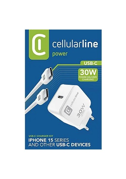 Cellularlıne 30W (Adaptör + C2C Kablo ) Şarj Kiti fiyatları