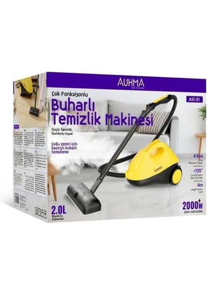 Güçlü 2000W Buhar Temizleme Cihazı, 2l Kapasiteli Çok Fonksiyonlu Temizlik Aracı