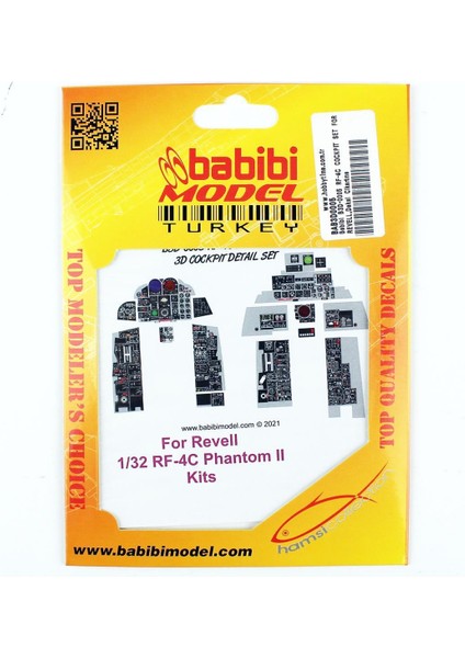 BD3-0005 1/32 Ölçek, Rf-4c Revell Için Kokpit Seti, Dekal Çıkartma