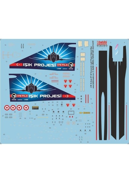 DBT-01378 1/48 Ölçek, Rf-4e Terminator Işık Projesi Özel Boyama Decal Set Kırmızı, Dekal Çıkartma modelleri