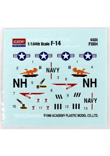 12608 1/144 Ölçek, Abd Donanması F-14A Tomcat Savaş Uçağı, Plastik Model Kiti modelleri