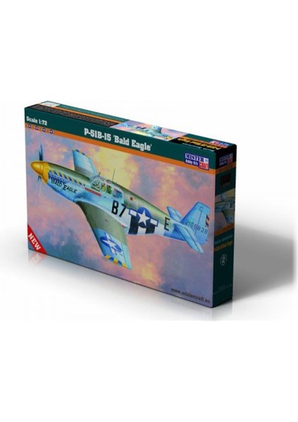 C054 1/72 Ölçek, P-51 B-15 (Bald Eagle) Savaş Uçağı, Plastik Model Kiti