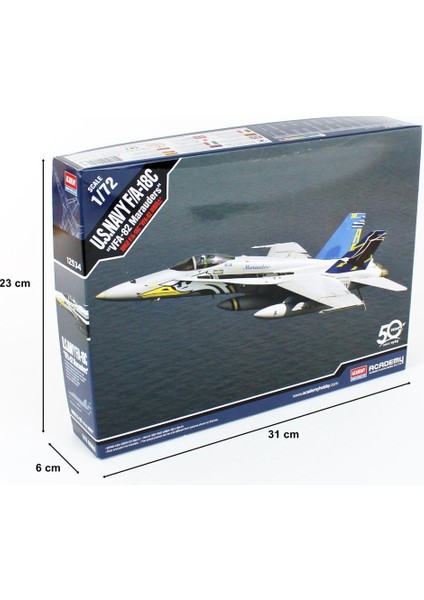 12534 1/72 Ölçek, U.s. Navy F/A-18C (Vfa-82 Marauders) Savaş Uçağı, Plastik Model Kiti indirimleri