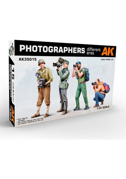 Ak 35015 1/35 Ölçek, Farklı Dönemlere Ait 4 Fotoğrafcı, Plastik Figür Model Kiti