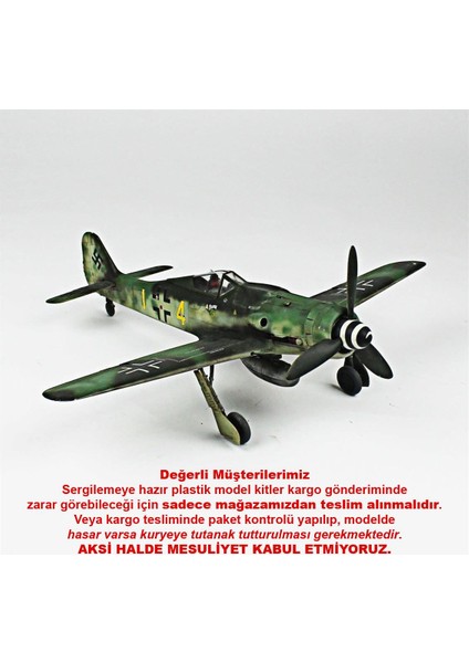 QD106 1/32 Ölçek, Focke-Wulf 190 D Sergilemeye Hazır Plastik Uçak Maketi