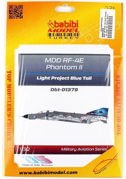 DBT-01379 1/32 Ölçek, Rf-4e Terminator Işık Projesi Özel Boyama Decal Set Kırmızı, Dekal Çıkartma