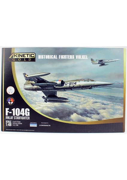 K48090 1/48 Ölçek, F-104G Rnlaf Starfighter (Historical Fighters Volkel) Savaş Uçağı, Plastik Model Kiti