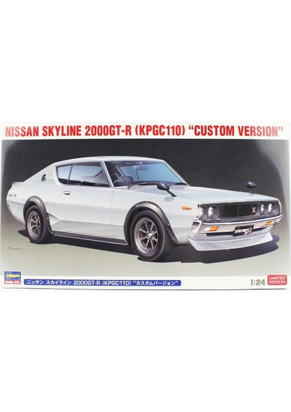 20669 1/24 Ölçek, Nissan Skyline 2000GT-R (KPGC110) (Custom Version), (Limited Edition) Otomobil Plastik Model Kiti