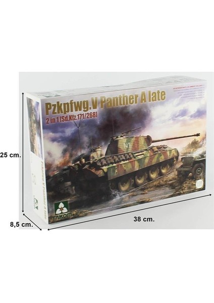 2176 1/35 Ölçek, Pzkpfwg.v Panther A Orta Sınıf, Geç Dönem Tankı( 2 In 1 [SD.KFZ.171/268]), Plastik Model Kiti indirimleri