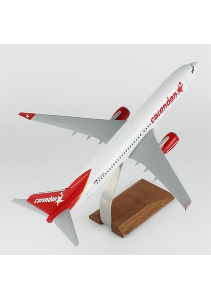 025 1/100 Ölçek, Corendon Airlines B737-800 Yolcu Uçağı, Sergilemeye Hazır Ahşap Standlı Model fırsatları