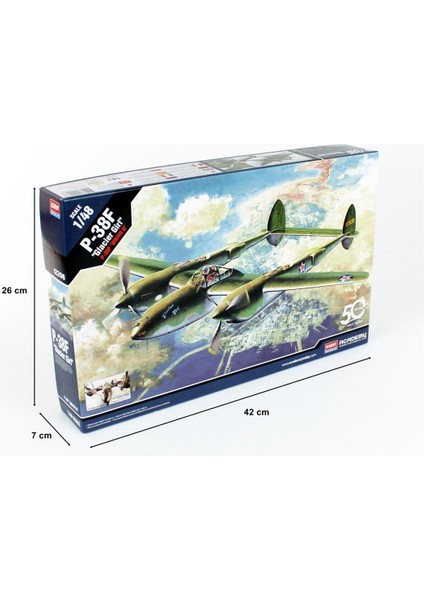 12208 1/48 Ölçek, P-38F (Lighting Glacier Girl) Savaş Uçağı, Plastik Model Kiti indirimleri