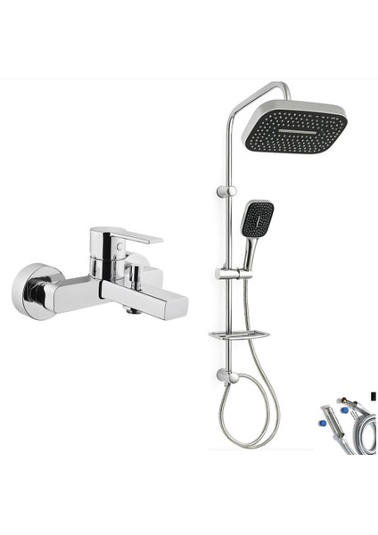 Flo S Banyo Bataryası + Doppo Prime Lux Tepe Duş Sistemi