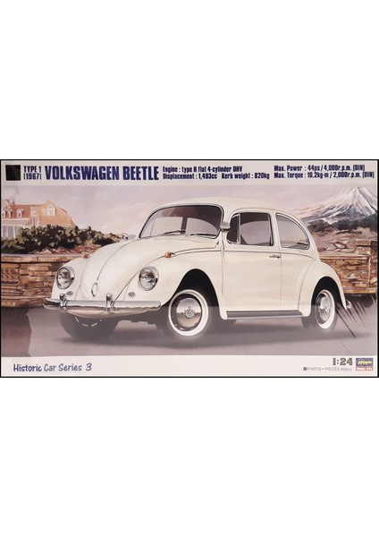 HC03 21203 1/24 Ölçek, Volkswagen Beetle 1967, Otomobil Plastik Model Kiti