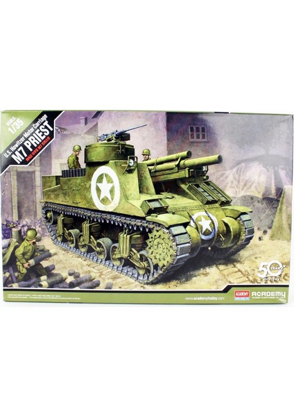 13210 1/35 Ölçek, M7 Priest Tank, Plastik Model Kiti