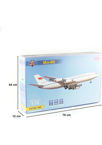 MSVIT7205 1/72 Ölçek, Il-86 Wide-Body Airliner Yolcu Uçağı, Plastik Model Kiti indirimleri