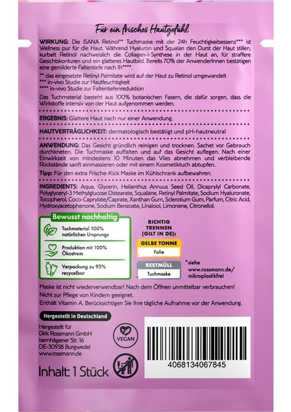Kağıt Maske Retinol Power fiyatları