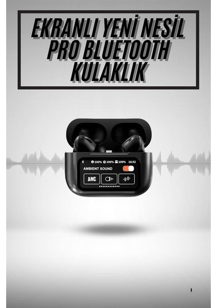 Yeni Nesil Anc Özellikli Çağrı Cevaplayan Dokunmatik Ekranlı Bluetooth Kulaklık Siyah fiyatları