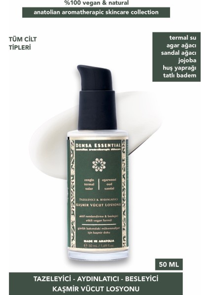 Kaşmir El & Vücut Losyonu Tazeleyici/aydınlatıcı/besleyici/nemlendirici Etkili 50 ml