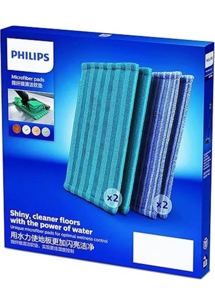 Çok Renkli Mikrofiber Ped Seti, 4'lü, Temizlik ve Bakım Için Uygun