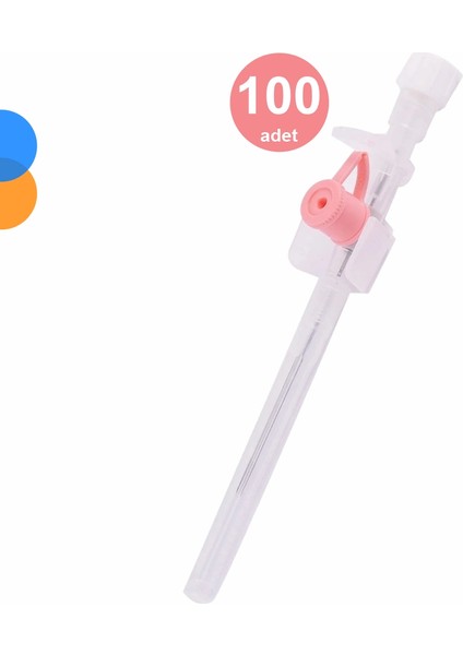 Branül (Intraket) Pembe 20G 100'LÜ Kutu