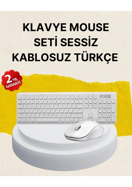 Tam Boy Kablosuz Klavye Mouse Seti - Gelişmiş Bağlantı ve Sessiz Performans