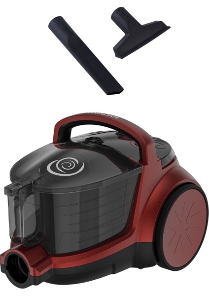 Kırmızı Renkli Toz Torbasız Süpürge ve 2 Aksesuar Seti fiyatları