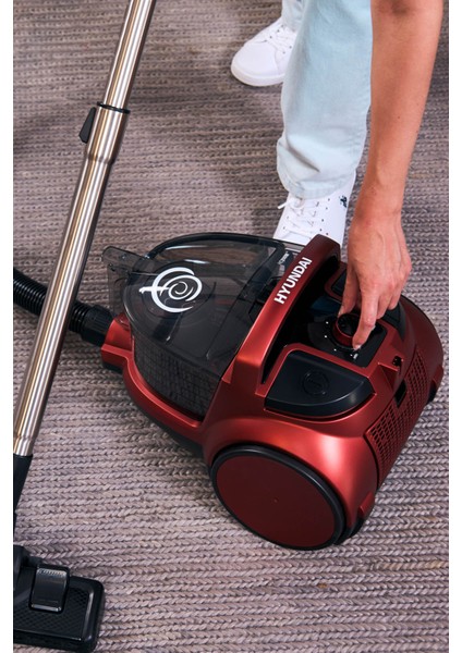 Kırmızı Renkli Toz Torbasız Süpürge ve 2 Aksesuar Seti modelleri