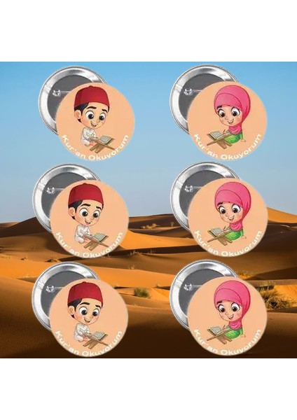 Lisanslı Yaka çanta rozeti KURAN OKUYORU 6LI indirimleri