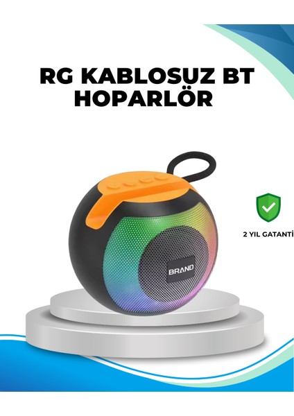 Rgb Işıklı Taşınabilir Kablosuz Bluetooth Hoparlör
