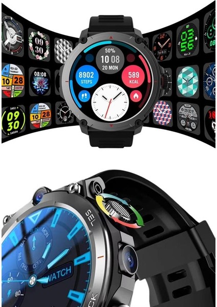 Yeni Nesil Akıllı Saat Arama Cevaplayan Uzun Pil Ömrü Müzik Dinleme fırsatları