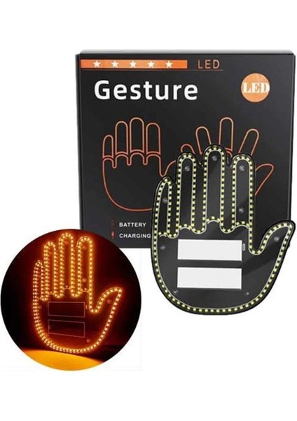 LED Işık El Işareti Araç Camı Için Uzaktan Kumandalı