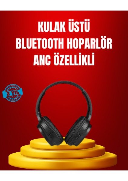 Geniş Frekans Aralıklı Bluetooth Kulak Üstü Kulaklık