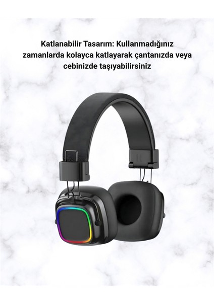 Yüksek Ses Kaliteli Kablosuz Kulak Üstü Kulaklık – Bt 5.3