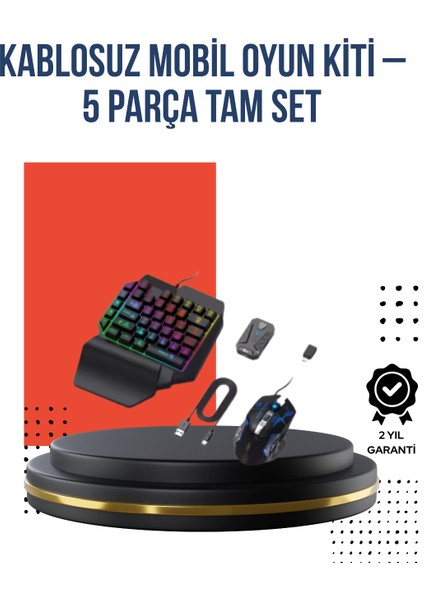 Rgb Klavye + Mouse + Dönüştürücü Seti – Mobil Oyunlarda Üstün Kontrol