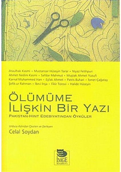 Ölümüme Ilişkin Bir Yazı/hint-Pakistan Edebiyatından Öyküler