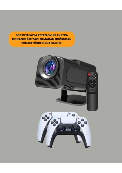 1.5 kg Ağırlığında, 4500 Retro Oyunlu Multimedya Projektör fırsatları