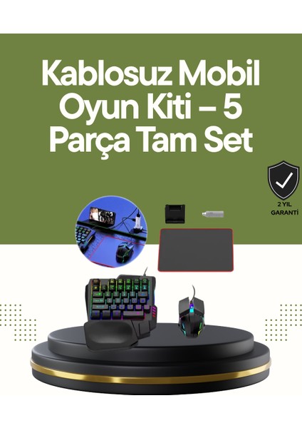 Mobilde Konsol Deneyimi – 5in1 Bluetooth Oyun Seti (Android Uyumlu)