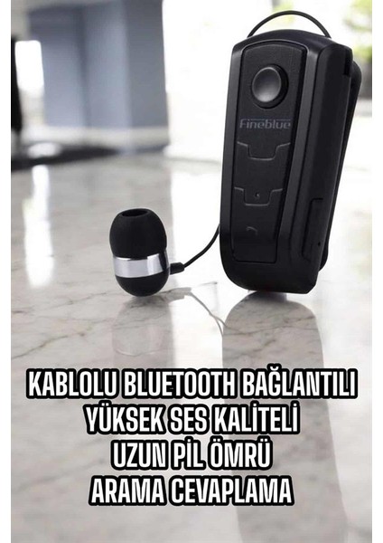 Makaralı Bluetooth Kulaklık Çağrı Cevaplama Kablolu Uzun Pil Ömrü indirimleri
