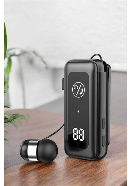 Kablolu Bluetooth Kulaklık Kulak Içi Stereo Mikrofonlu Dijital Göstergeli