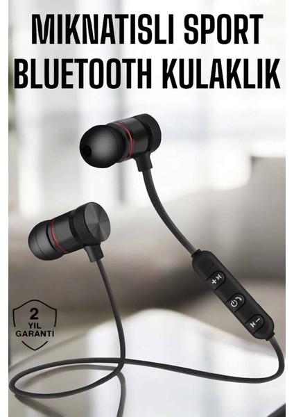 Kablosuz Sport Mıknatıslı Mikrofonlu Kulak Içi Kulaklık