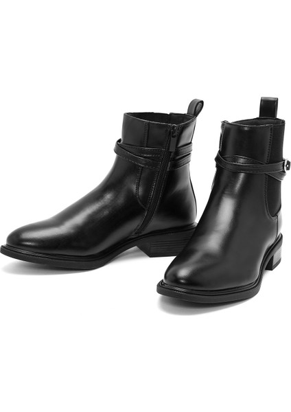 Kadın Siyah Fermuarlı Tokalı Bot 25WFE400418 modelleri