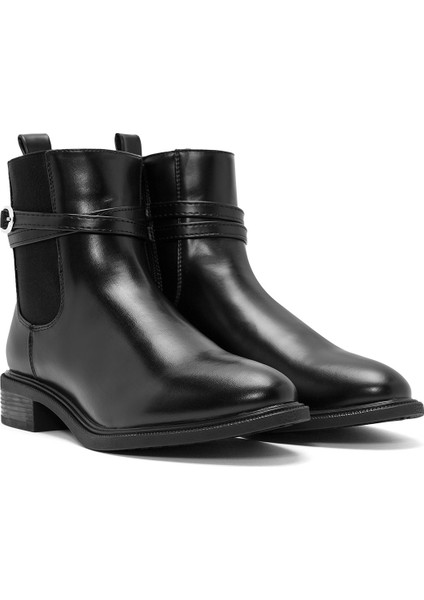 Kadın Siyah Fermuarlı Tokalı Bot 25WFE400418 fırsatları