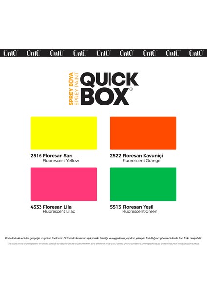 Quickbox Sprey Boya - Floresan Renkler 400 ml fiyatları