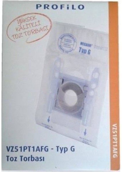 VZ51PT1AFG Toz Torbası, Yüksek Performanslı ve Uzun Ömürlü Toz Torbası