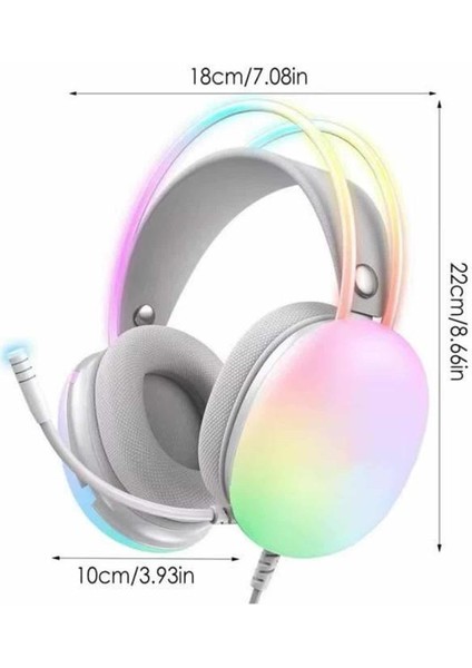 Yeni Nesil Kulak Üstü Kablosuz Uzun Ömürlü Rgb Işıklı Bluetooth Kulaklık