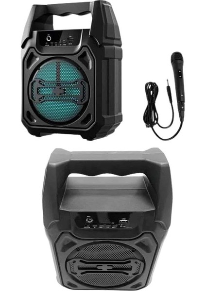 Karaoke Mikrofonlu Fm Radyolu Bluetooth Hoparlör Yüksek Ses Kaliteli fırsatları
